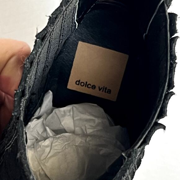 Dolce Vita Conway Black Suede Cowboy Ankle Booties Sz 8 - Picture 8 of 9